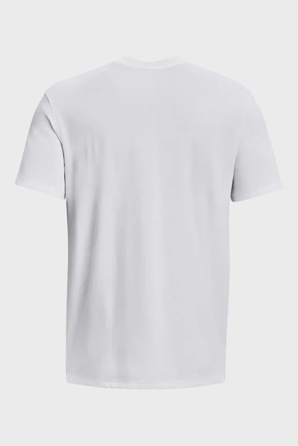 Чоловіча біла футболка UA LOGO EMB HEAVYWEIGHT Under Armour M 1373997-100 - изображение 6