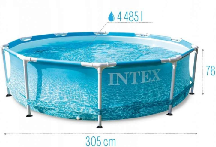 Бассейн каркасный круглый, Intex 28208, диаметр 305см, высота 76см, насос-фильтр (1250 л/ч), объем 4485л - изображение 4