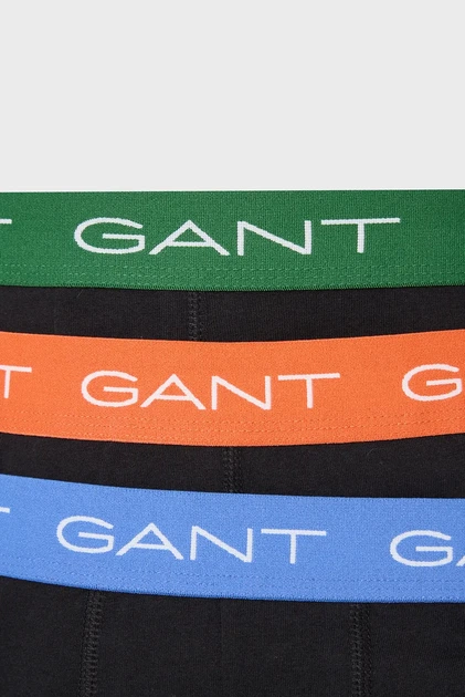 Чоловічі чорні боксери (3 шт) TRUNK 3-PACK Gant S 902533003 - изображение 5