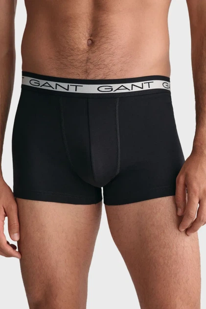Чоловічі чорні боксери (3 шт) Gant M 900003053 - изображение 4