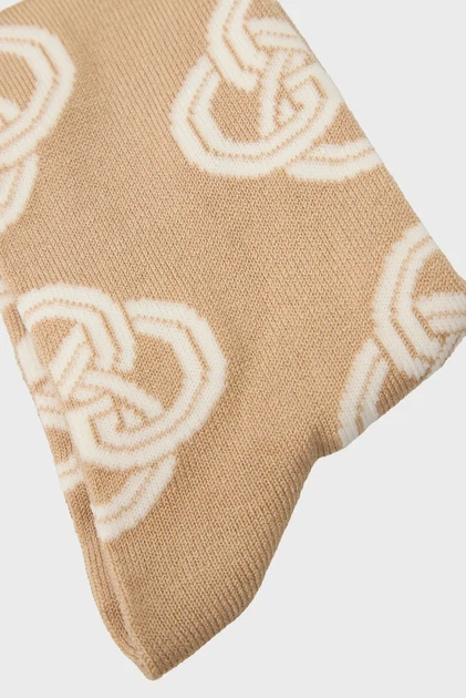 Жіночі бежеві шкарпетки з візерунком MONOGRAM SOCKS Gant 36-38 4960249 - изображение 2
