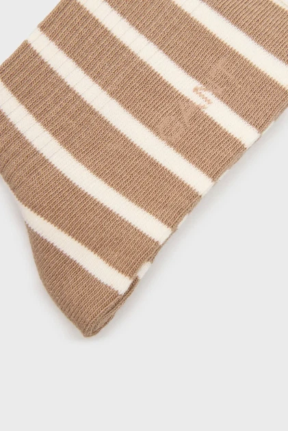 Жіночі бежеві шкарпетки у смужку BRETON STRIPED RIB SOCKS Gant 36-38 4960252 - Фото 3 Жіночі бежеві шкарпетки у смужку BRETON STRIPED RIB SOCKS Gant 36-38 4960252 - изображение 3