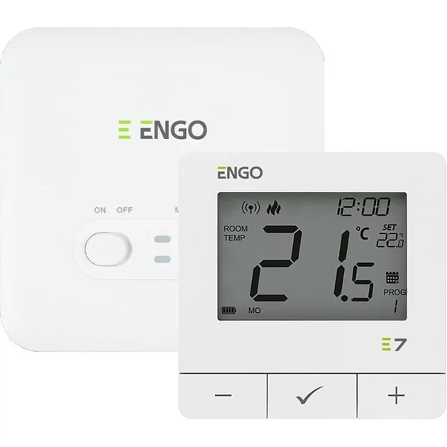 Кімнатний термостат Engo Controls E7-RFW бездротовий Білий (5906708438785) - зображення 3