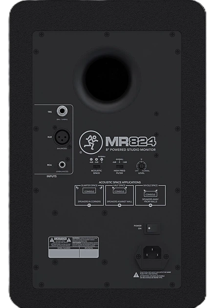 Aktywny monitor studyjny Mackie MR824 Black (663961052459) - obraz 4