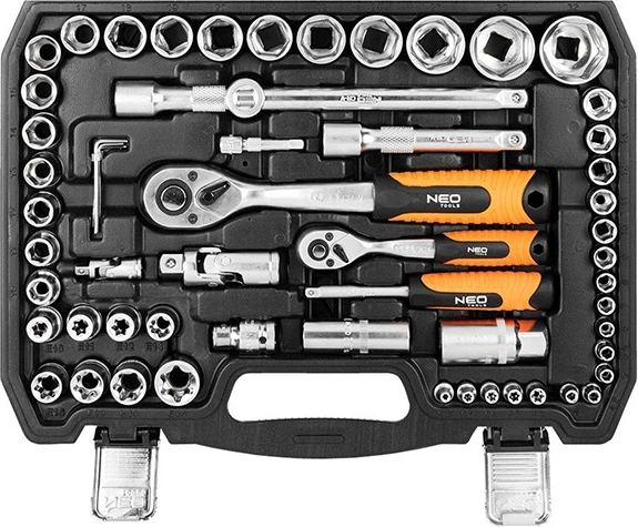 Набір торцевих ключів Neo Tools 1/2" 1/4" 108 шт. 10-212 (5907558468885) - зображення 2