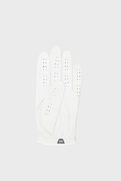Чоловіча біла шкіряна рукавичка для гольфу UA Tour Golf Glove Under Armour LSM 1382003-100 - зображення 2