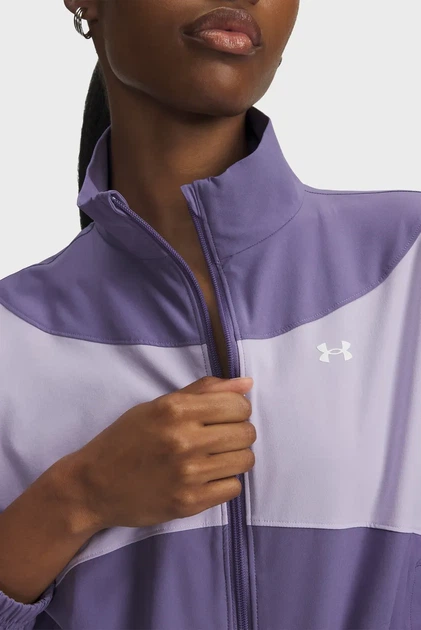 Жіноча бузкова вітровка UA Rival Woven Jacket Under Armour LG 1389631-520 - изображение 3