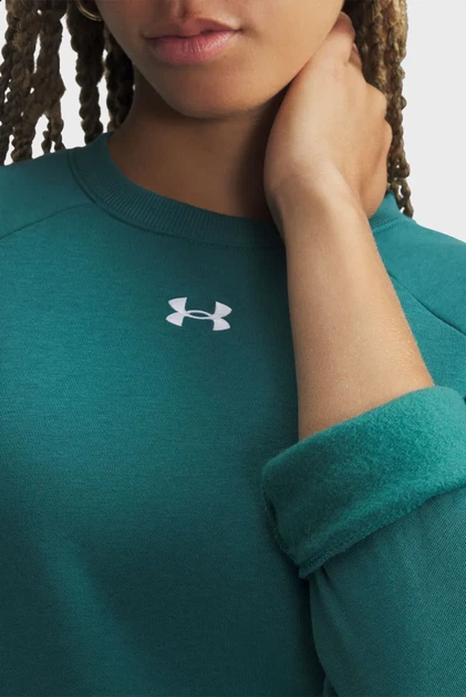 Жіночий зелений світшот UA Rival Fleece Crew Under Armour XS 1379508-338 - Фото 3 Жіночий зелений світшот UA Rival Fleece Crew Under Armour XS 1379508-338 - изображение 3