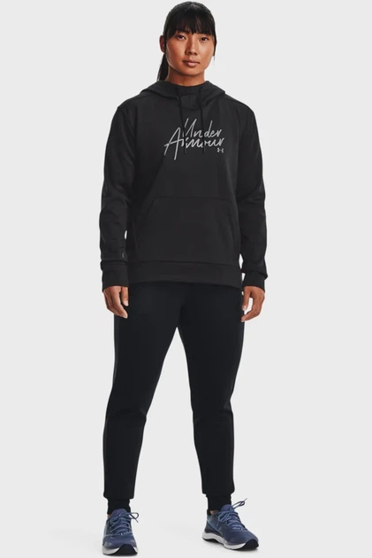 Жіночі чорні спортивні штани Armour Fleece Under Armour XS 1373054-001 - зображення 2