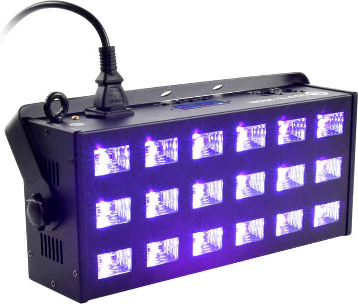 Reflektor sceniczny Light4Me LED UV 18x3W reflektor + stroboskop DMX (5907780148142) - obraz 5
