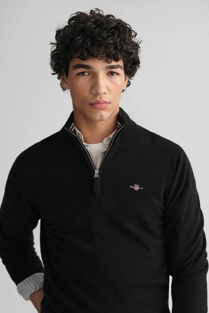 Чоловіча чорна шерстяна кофта Gant XXL 87213 - зображення 4