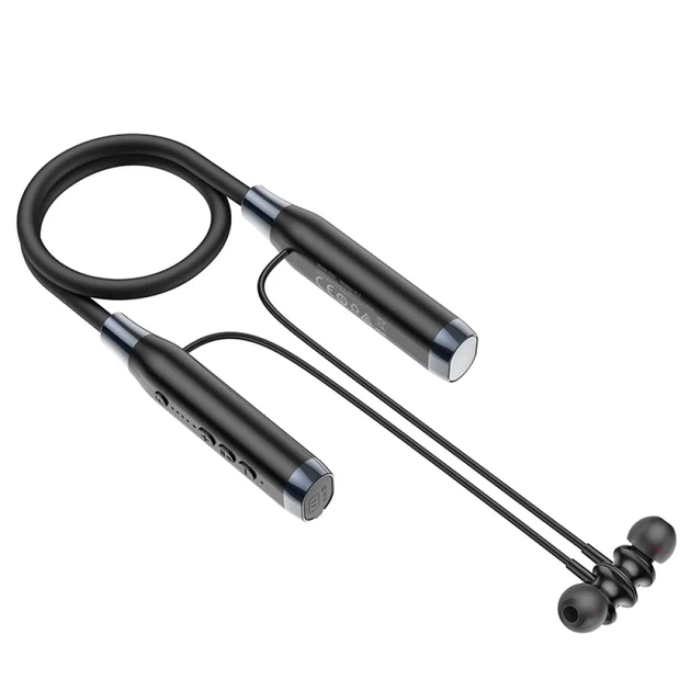 Bluetooth навушники HOCO ES62 Pretty neckband, бездротові, вакуумні, Bluetooth 5.3, до 120 год роботи, з мікрофоном, чорні - зображення 2