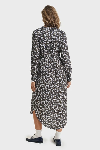 Жіноча синя сукня з візерунком REG FLORAL PRINT Gant 34 4503426 - Фото 2 Жіноча синя сукня з візерунком REG FLORAL PRINT Gant 34 4503426 - изображение 2