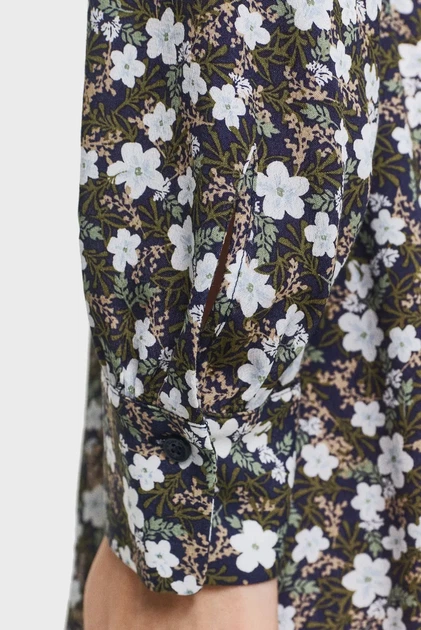 Жіноча синя сукня з візерунком REG FLORAL PRINT Gant 34 4503426 - Фото 4 Жіноча синя сукня з візерунком REG FLORAL PRINT Gant 34 4503426 - изображение 4