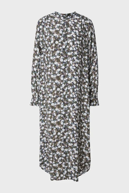 Жіноча синя сукня з візерунком REG FLORAL PRINT Gant 34 4503426 - Фото 6 Жіноча синя сукня з візерунком REG FLORAL PRINT Gant 34 4503426 - изображение 6