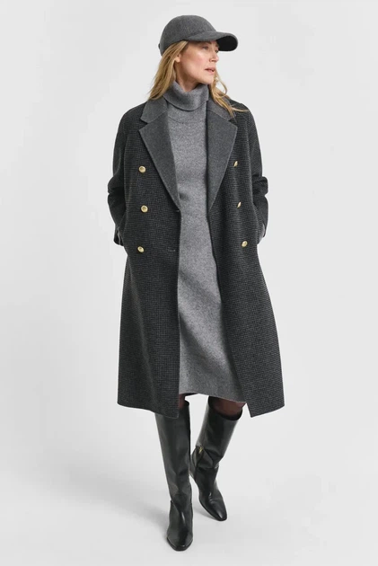 Жіноча сіра вовняна сукня DETAIL TURTLENECK DRESS Gant S 4502089 - Фото 5 Жіноча сіра вовняна сукня DETAIL TURTLENECK DRESS Gant S 4502089 - изображение 5