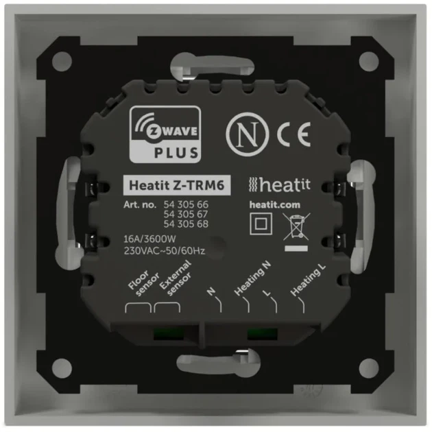 Termostat pokojowy Heatit Z-TRM6 bezprzewodowy 3600 W 16 A 868.4 Mhz Biały (7071236018063) - obraz 8