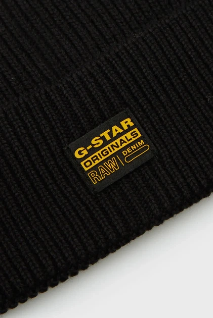 Чоловіча чорна шапка Geffo Long Beanie G-Star PC D25511,D784 - изображение 4