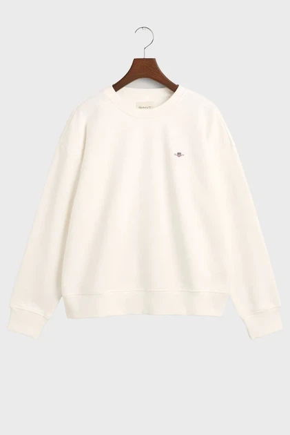 Жіночий білий світшот SHIELD C-NECK Gant S 4201414 - зображення 6