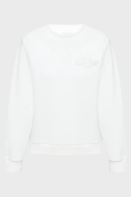 Жіночий білий світшот SHIELD C-NECK SWEAT Gant M 4202586 - Фото 6 Жіночий білий світшот SHIELD C-NECK SWEAT Gant M 4202586 - изображение 6