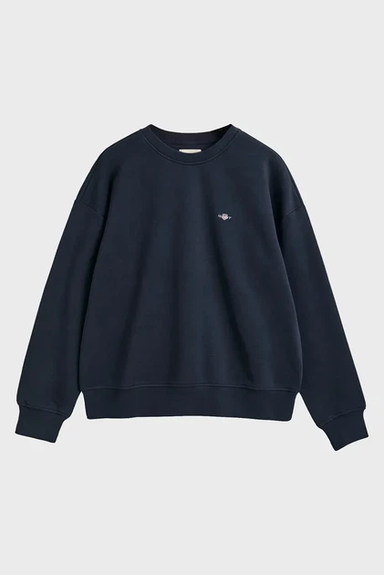 Жіночий темно-синій світшот SHIELD C-NECK Gant S 4201414 - зображення 6