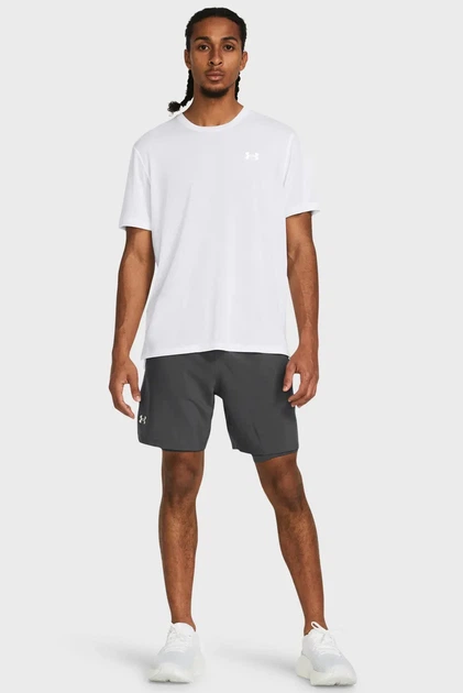 Чоловічі сірі шорти UA LAUNCH 7'' 2-IN-1 SHORTS Under Armour XL 1382641-025 - изображение 2