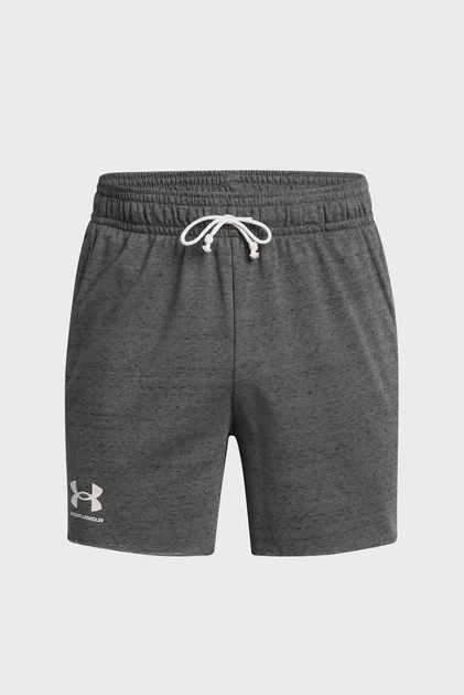 Чоловічі темно-сірі шорти UA Rival Terry 6in Short Under Armour S 1382427-025 - Фото 5 Чоловічі темно-сірі шорти UA Rival Terry 6in Short Under Armour S 1382427-025 - изображение 5