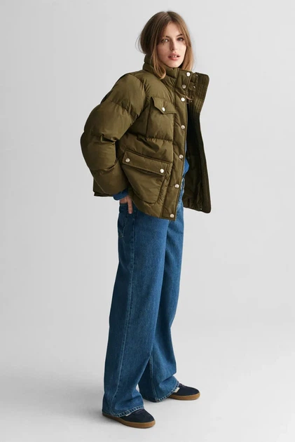 Жіноча оливкова куртка ACTIVE CLOUD JACKET Gant L 4700340 - Фото 2 Жіноча оливкова куртка ACTIVE CLOUD JACKET Gant L 4700340 - изображение 2