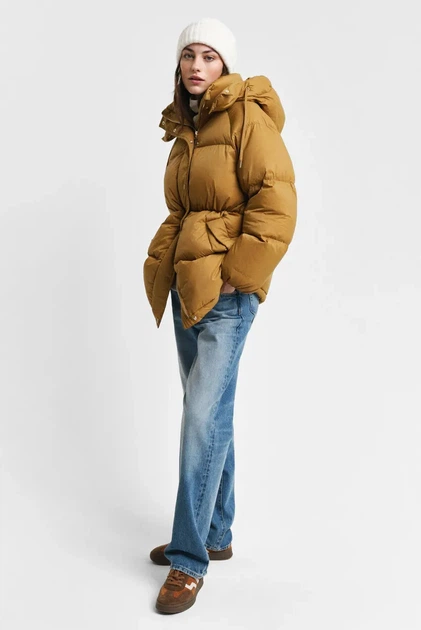 Жіночий гірчичний пуховик MID LENGTH DOWN JACKET Gant M 4700347 - изображение 2