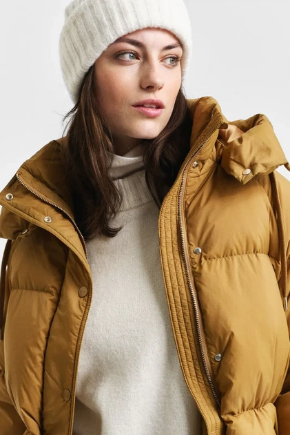 Жіночий гірчичний пуховик MID LENGTH DOWN JACKET Gant M 4700347 - изображение 5