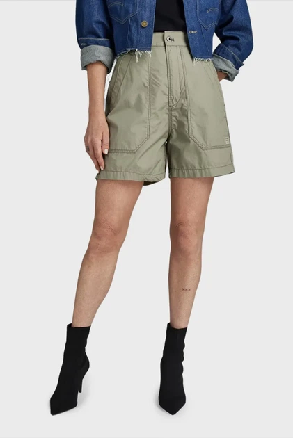 Жіночі зелені шорти Fatigue Short G-Star 24 D24405,A790 - Фото 1 Жіночі зелені шорти Fatigue Short G-Star 24 D24405,A790 - изображение 1