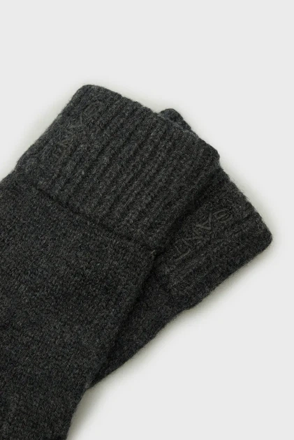 Жіночі темно-сірі вовняні рукавички WOOL KNITTED GLOVES Gant OS 4930017 - Фото 3 Жіночі темно-сірі вовняні рукавички WOOL KNITTED GLOVES Gant OS 4930017 - изображение 3