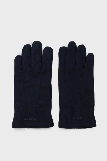 Чоловічі темно-сині вовняні рукавички MELTON GLOVES Gant S/M 9930050 - Фото 1 Чоловічі темно-сині вовняні рукавички MELTON GLOVES Gant S/M 9930050 - изображение 1