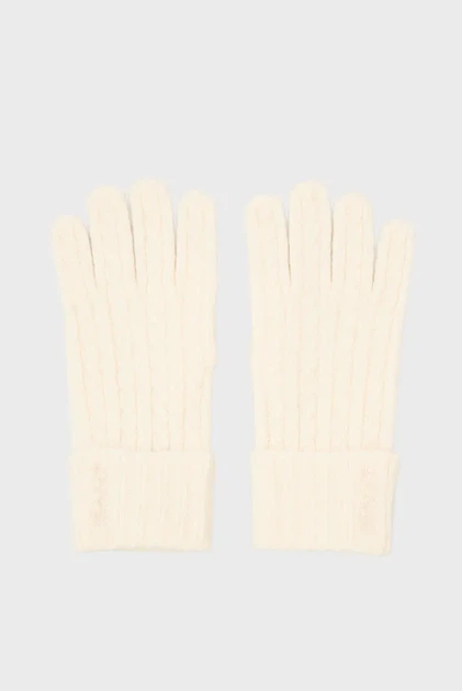 Жіночі білі вовняні рукавички WOOL CABLE GLOVES Gant OS 4930022 - Фото 1 Жіночі білі вовняні рукавички WOOL CABLE GLOVES Gant OS 4930022 - изображение 1