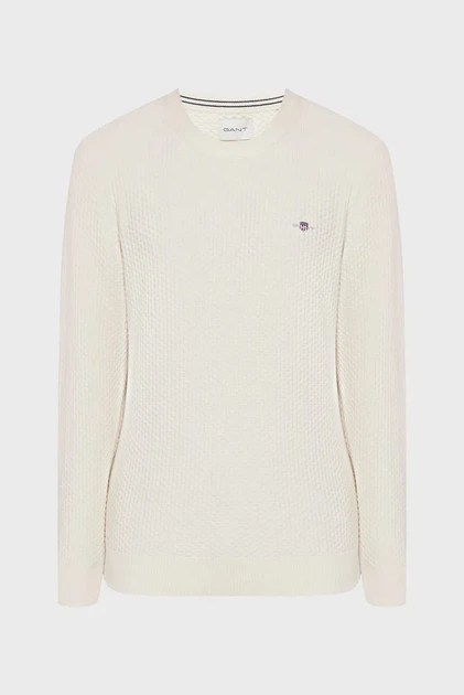 Чоловічий перловий джемпер COTTON TEXTURE Gant XXL 8030171 - изображение 6
