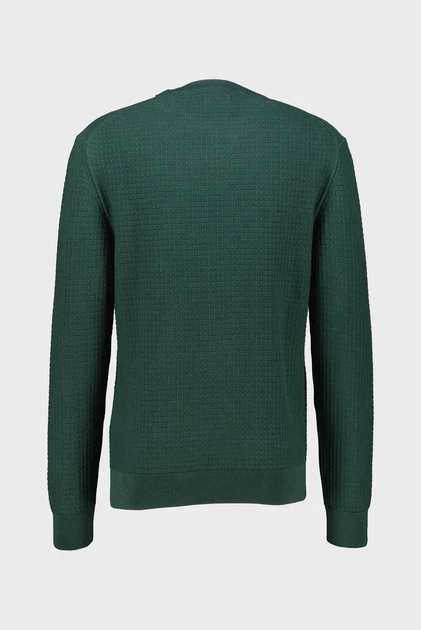 Чоловічий зелений джемпер COTTON TEXTURED C-NECK Gant XXL 8030213 - изображение 6