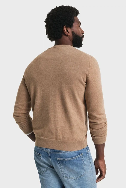 Чоловічий бежевий джемпер CLASSIC COTTON C-NECK Gant XXXL 8030561 - изображение 3