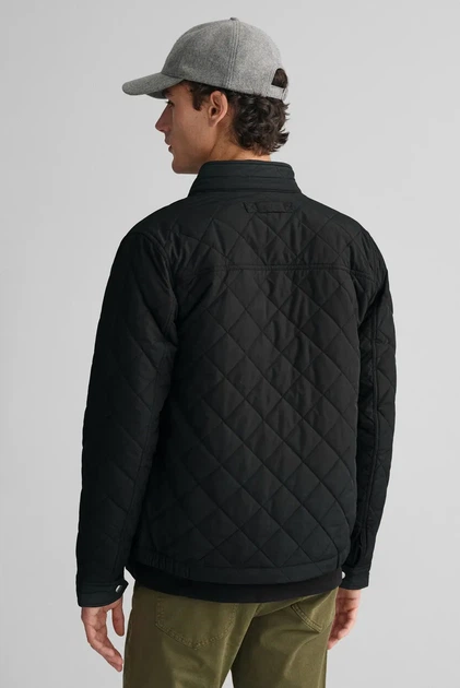 Чоловіча чорна куртка QUILTED WINDCHEATER Gant XXL 7006340 - Фото 3 Чоловіча чорна куртка QUILTED WINDCHEATER Gant XXL 7006340 - изображение 3