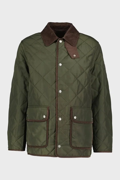Чоловіча темно-зелена куртка QUILTED FLEECE Gant XL 7006545 - Фото 8 Чоловіча темно-зелена куртка QUILTED FLEECE Gant XL 7006545 - изображение 8
