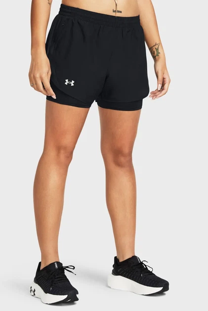 Жіночі чорні шорти UA Fly By 2-in-1 Shorts Under Armour XS 1382440-001 - Фото 1 Жіночі чорні шорти UA Fly By 2-in-1 Shorts Under Armour XS 1382440-001 - зображення 1