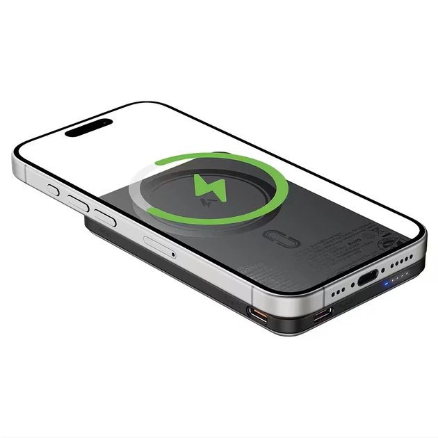 Повербанк Acefast M30 PD magnetic fast charging power bank with cable 5000mAh, 2Type-C, 20W/3A, PD/QC, black - Фото 4 Повербанк Acefast M30 PD magnetic fast charging power bank with cable 5000mAh, 2Type-C, 20W/3A, PD/QC, black - зображення 4