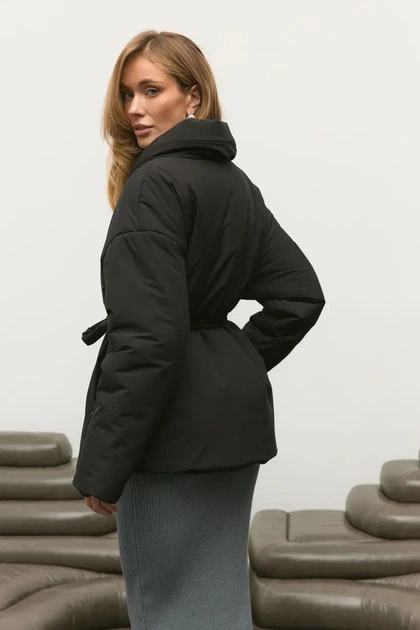 Куртка з поясом OW025 2501110970409 L/XL Чорний - изображение 2