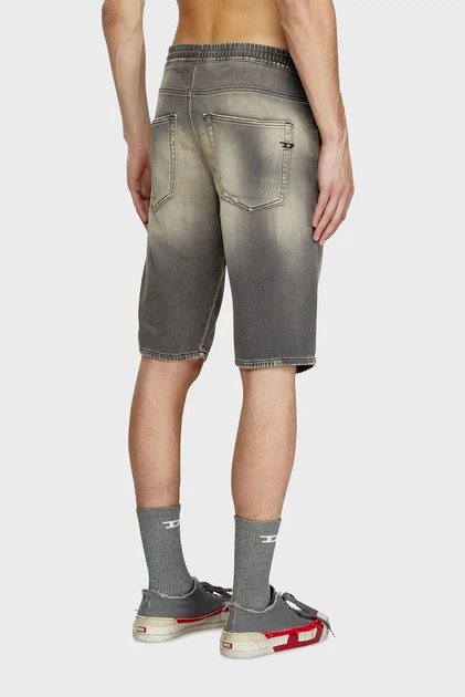Чоловічі сірі джинсові шорти 2033 D-KROOLEY-SHORT JOGG CALZONCINI Diesel 28 A12717 068PF - зображення 3