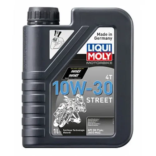 НС-синтетическое моторное масло для 4-тактных мотоциклов LIQUI MOLY Motorbike 4T Street 10W-30 1л. - Фото 1 НС-синтетическое моторное масло для 4-тактных мотоциклов LIQUI MOLY Motorbike 4T Street 10W-30 1л. - изображение 1