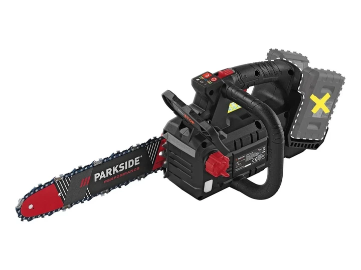 Мощная аккумуляторная цепная пила Parkside Performance PPAKS 40-Li A1 + аккумуляторы 4Ah 2шт - изображение 4