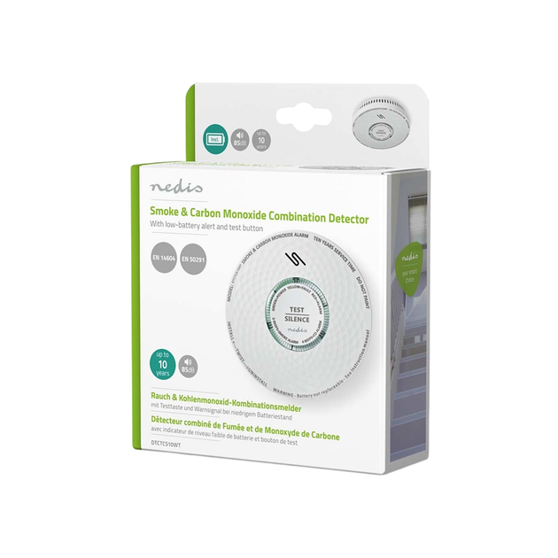 Датчик диму та чадного газу Nedis DTCTCS10WT (5412810334803) - зображення 13