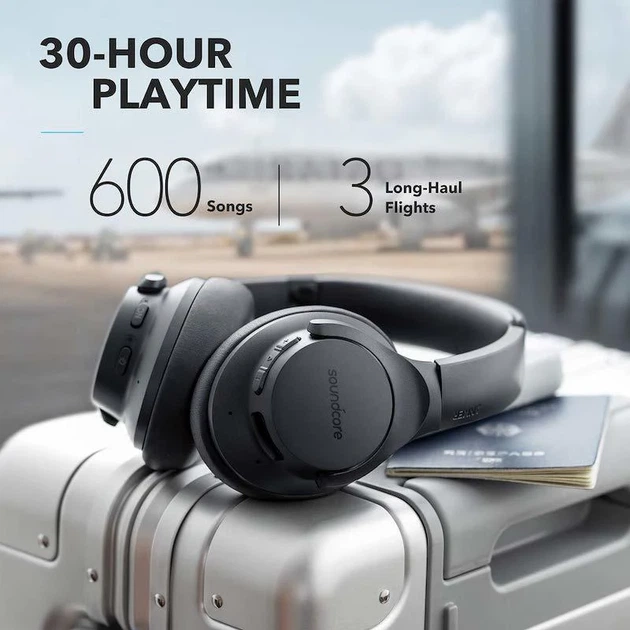Накладні навушники Soundcore Q20 Bluetooth ANC Hi-Res, 60 годин, BassUp, бездротові з шумопоглинанням - зображення 7
