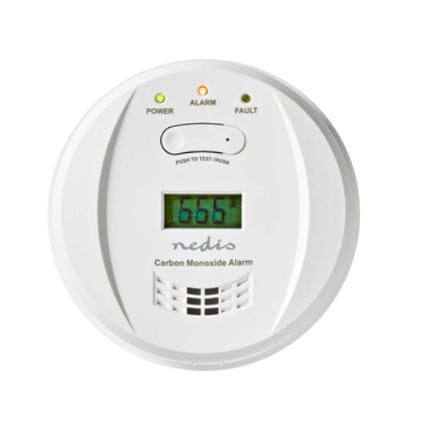 Датчик чадного газу Nedis з дисплеєм DTCTCO40WT (5412810334889) - зображення 3