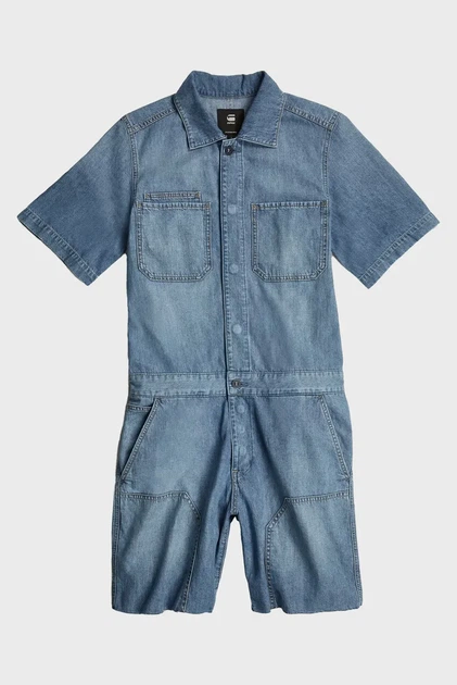 Жіночий синій джинсовий комбінезон Painter Short Overall G-Star RAW S D24394,D539 - зображення 5