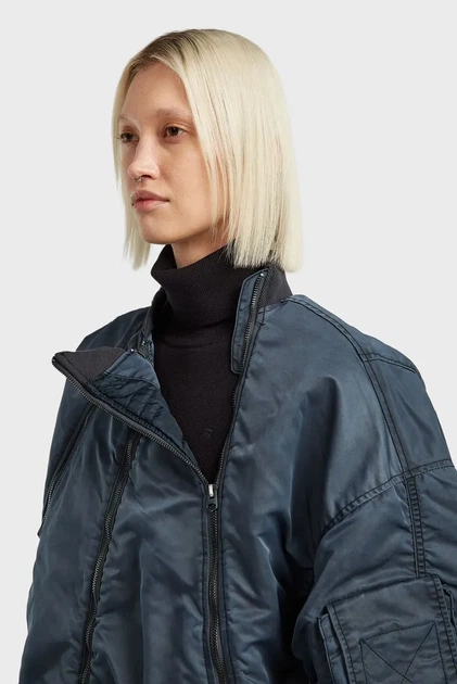 Жіночий темно-синій бомбер Macro G-Star RAW S D26977, D192 - Фото 4 Жіночий темно-синій бомбер Macro G-Star RAW S D26977, D192 - зображення 4